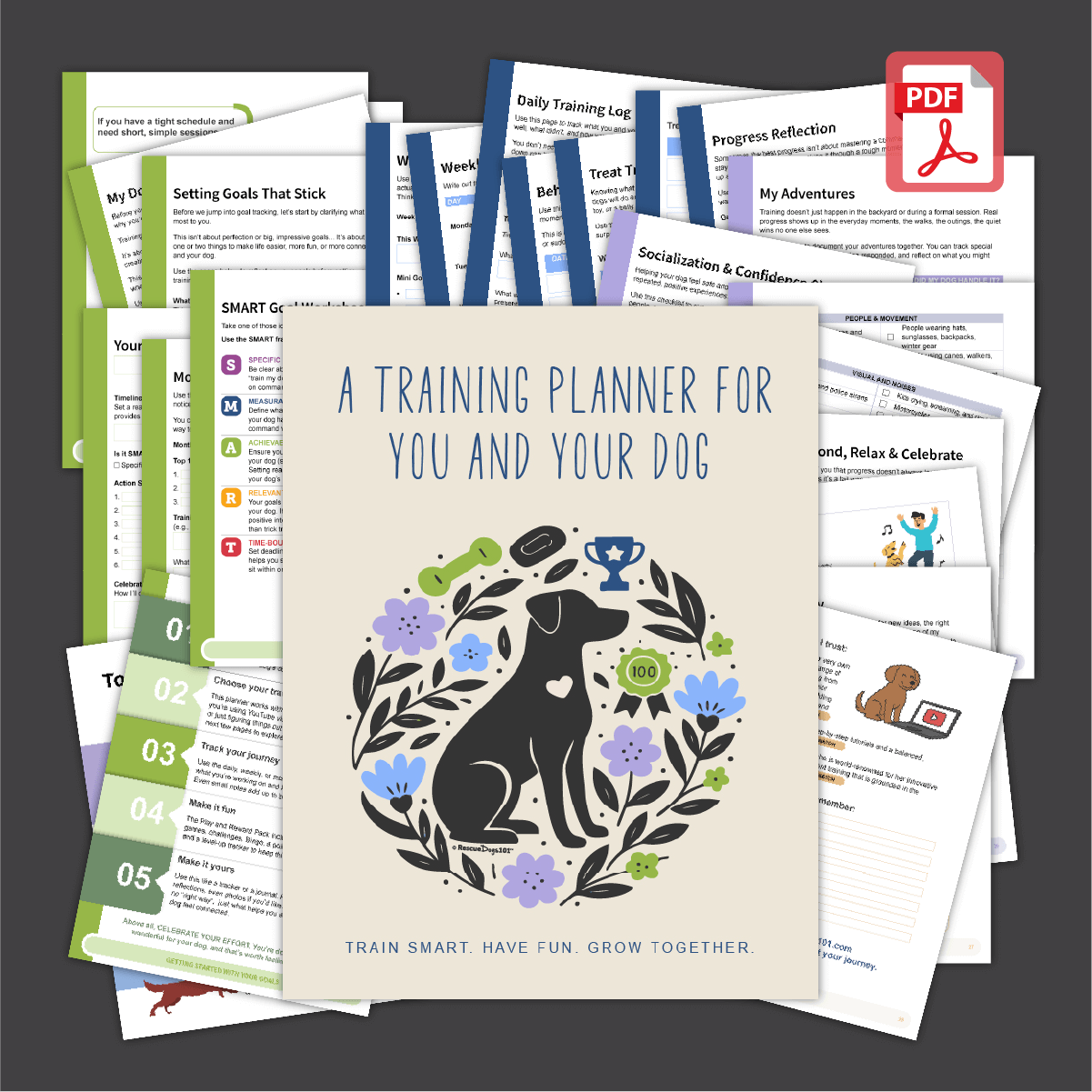 Training Planner for You and Your Dog (Interactive PDF).