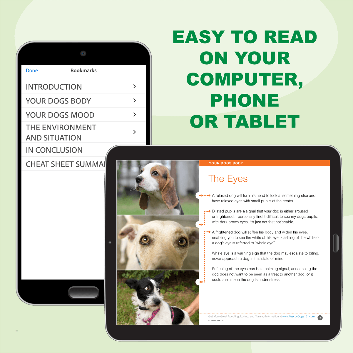 dog body language learning kit easy to use on any device