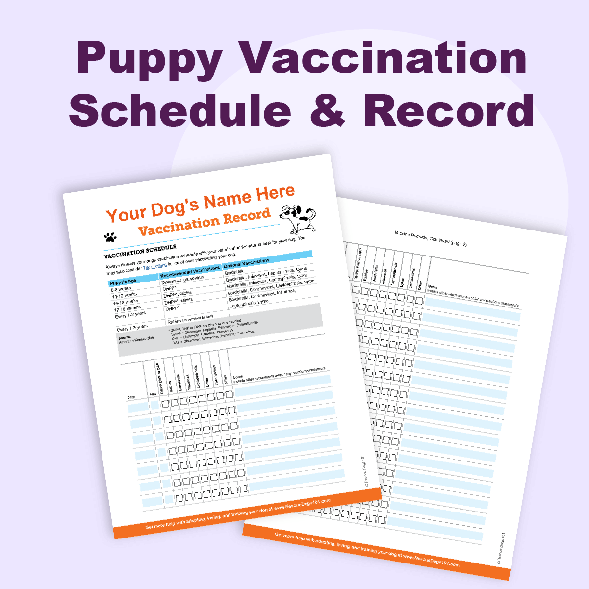 Puppy - Dog Vaccination Schedule & Record printable and digital PDF – Rescue Dogs 101 puppy-dog-vaccination-schedule-record-printable-and-digital-pdf-rescue-dogs-101