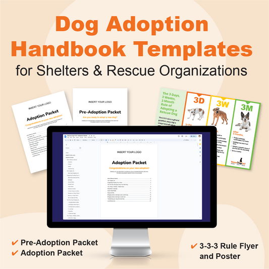 Dog Adoption Handbook Templates for shelters and rescue organizations
