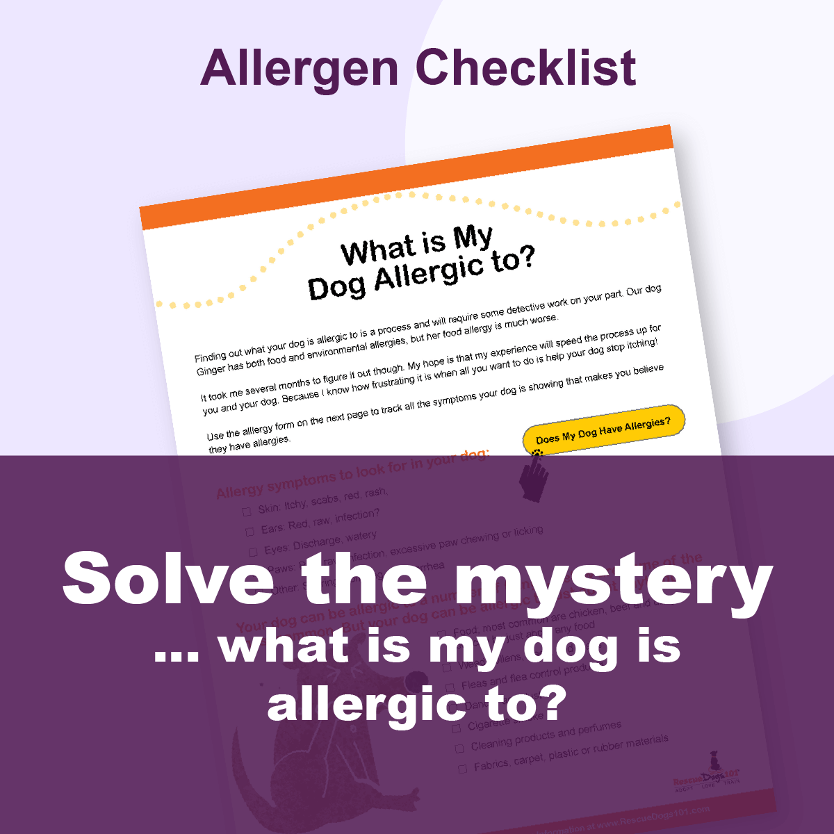 Dog Allergen Checklist