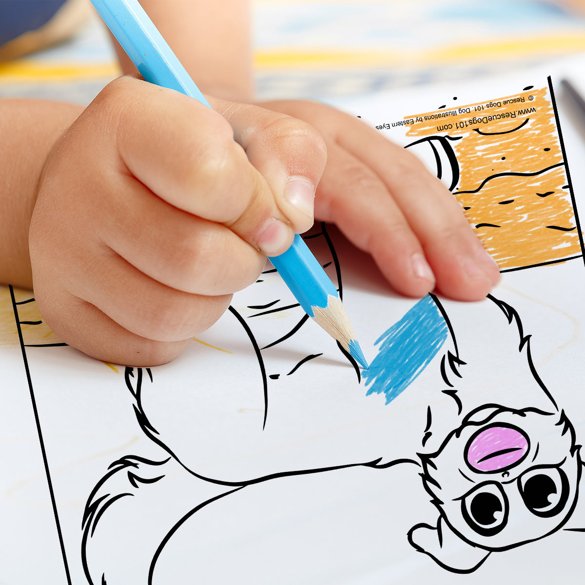 child coloring dog body language printable
