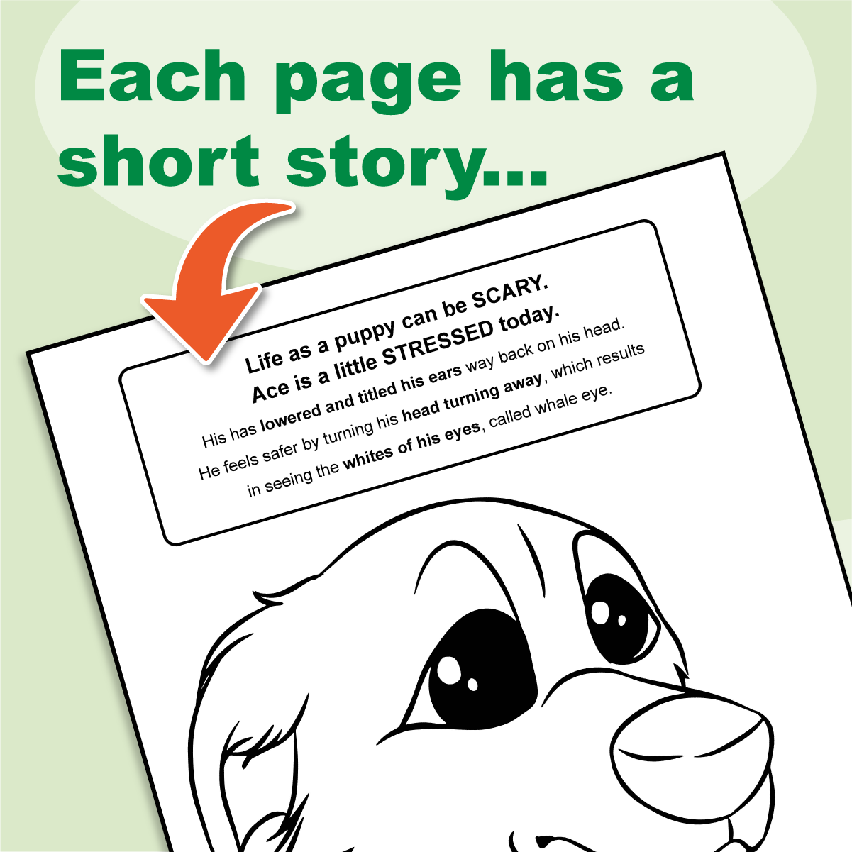 printable dog body language coloring pages with story lessons