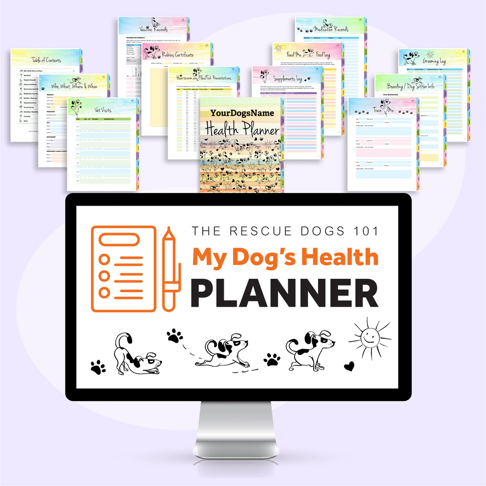 My Dog's Health Planner - Printable Dog Health Record – Rescue Dogs 101