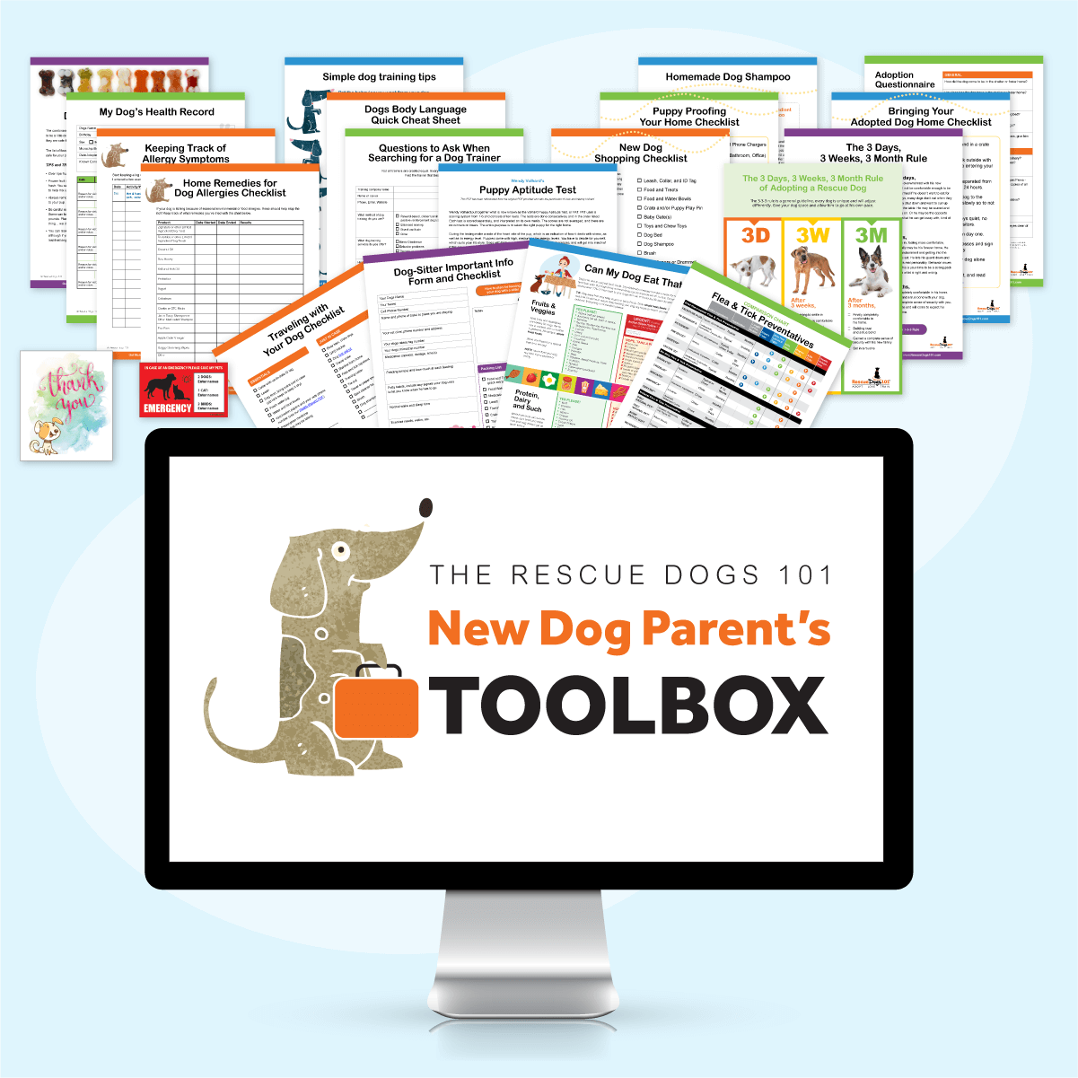 New dog parent's toolbox pages