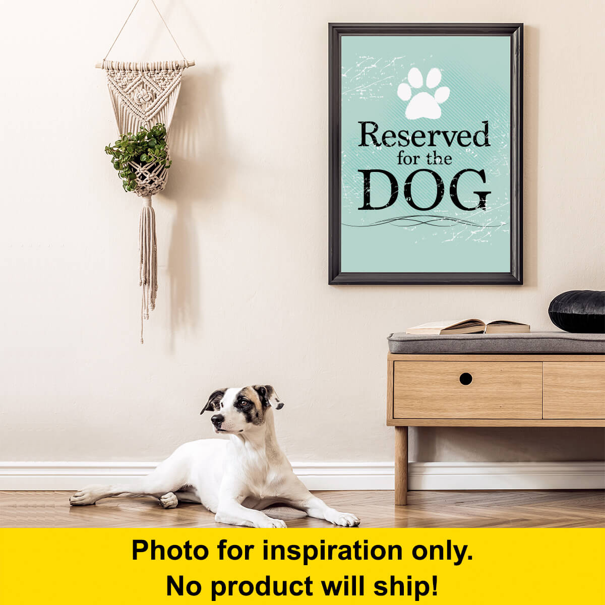 Reserved for the Dog Paw Print Wall Art