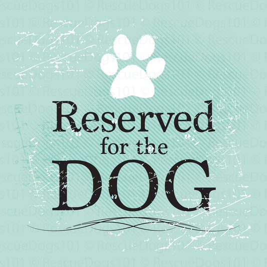 Reserved for the Dog Paw Print Digital Artwork